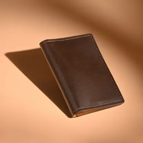 Men brown solid leather wallet
