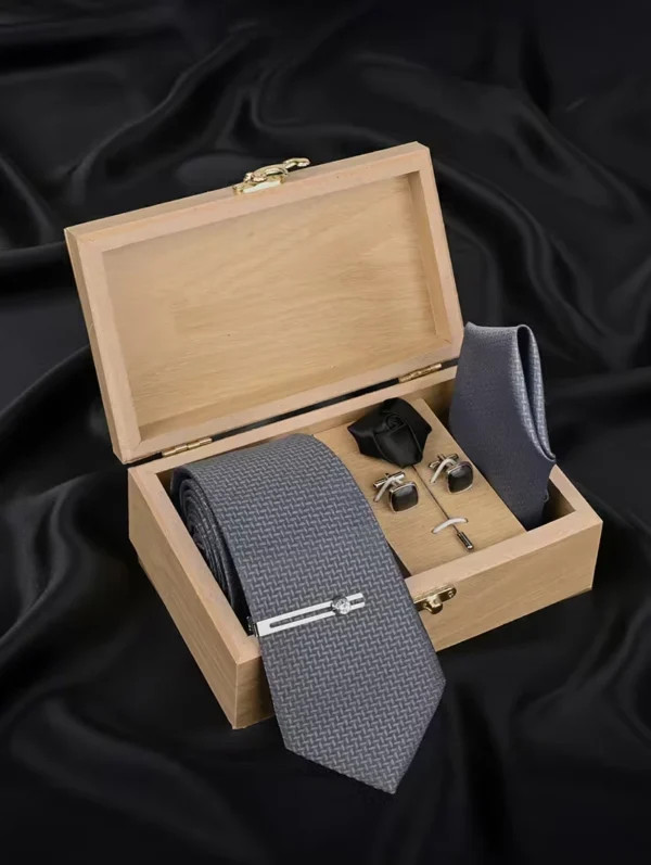 zoom_0-1766988943 Men neck tie set with pocket square & cufflinks brooch tie pin